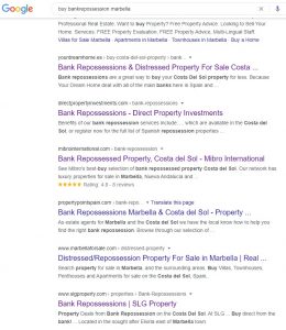 Google search buy repossesed property marbella